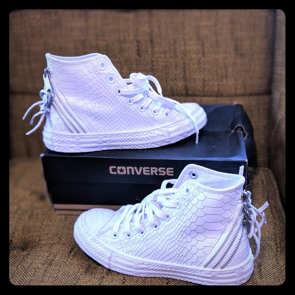 White snake high top chucks